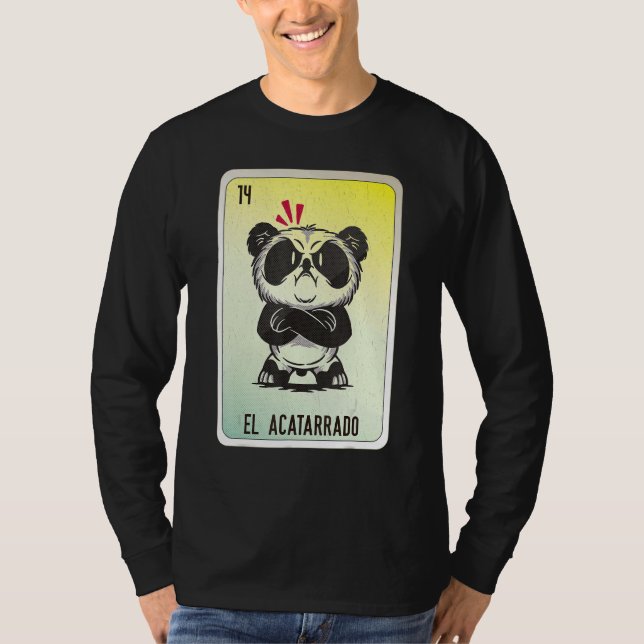El Acatarrado Mexican Slang Lottery Bingo Cards T Shirt (Framsida)