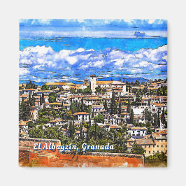 El Albayzín, Granada, Andalusien, Spanien. Magnet