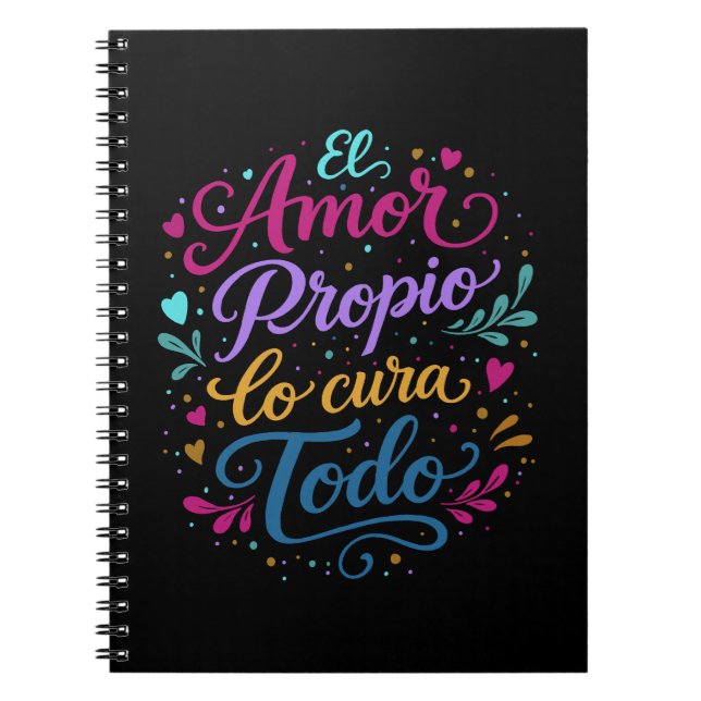 El amor propio lo cura todo anteckningsbok (Framsidan)