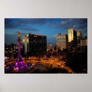 El Ängel De Independencia, mexicansk Landmark Poster