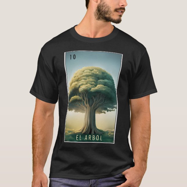 El Arbol (Träd) Lotera Card 10 T Shirt (Framsida)