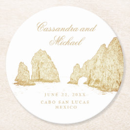 El Arco | Cabo San Lucas MEXICO Underlägg Papper Rund