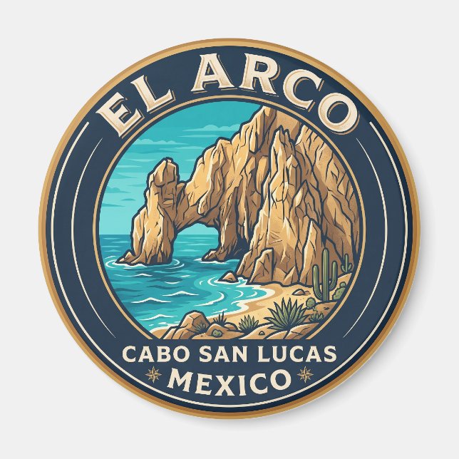 El Arco de Cabo San Lucas Mexiko Magnet (Framsidan)
