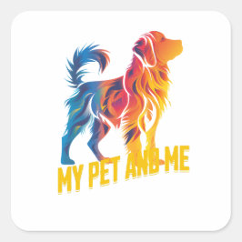 El Arte de Amar: Capturando la Esencia de Tu Masco Fyrkantigt Klistermärke