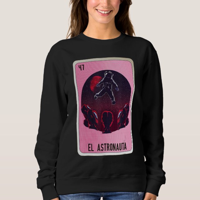 El Astronauta Mexican Slang Lottery Bingo Cards T Shirt (Framsida)