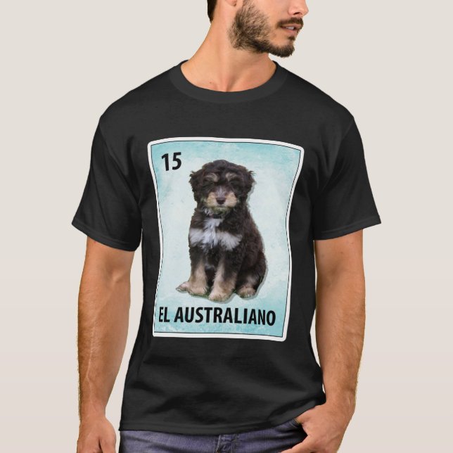 El Australiano Mexican Aussiedoodle Cards T Shirt (Framsida)