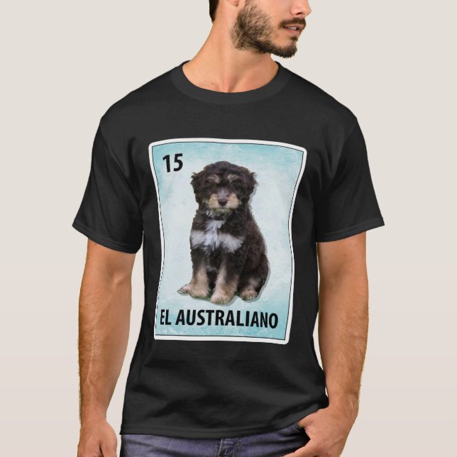 El Australiano Mexican Aussiedoodle-kort T Shirt (Framsida)