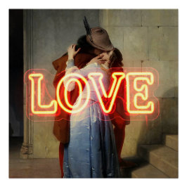 El Bacio Remix – Neon “LOVE” Wall Art & Merch Perfect Poster