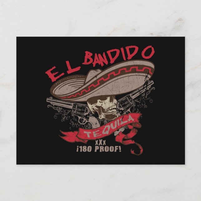 El Bandido Tequila Postcard Vykort (Framsida)