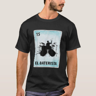 El Baterista mexikanska Drummer-kort T Shirt