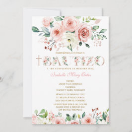 El Bautizo y Primer Añito invitación de nuestra hi Inbjudningar