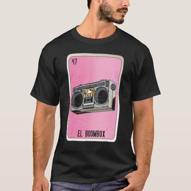 El Boombox Mexican Slang Lottery Bingo Cards T Shirt (Framsida)