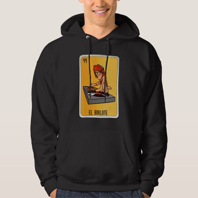 El Borlote Mexican Slang Lottery Bingo Cards Hoodie (Framsida)