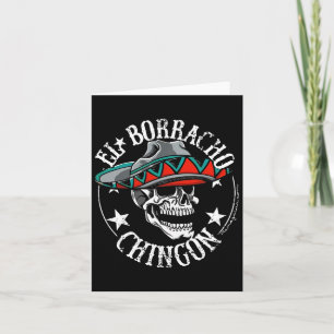 El Borracho Chingon Mexican Sugar Skull Cinco De M Kort