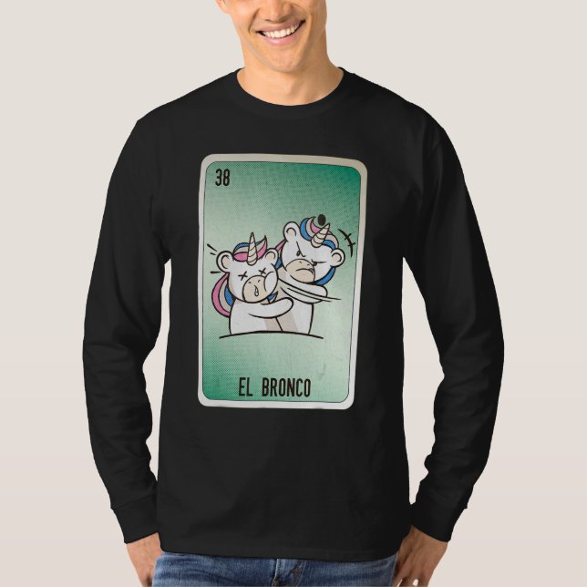 El Bronco Mexican Slang Lottery Bingo Cards T Shirt (Framsida)
