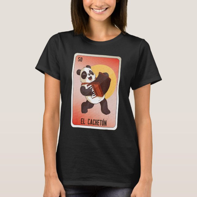 El Cacheton Mexican Slang Lottery Bingo Cards T Shirt (Framsida)