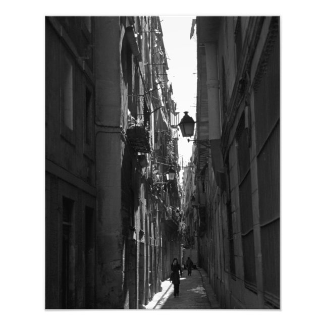 El Callejon Photo Print (Barcelona, Spanien) Fototryck (Framsidan)