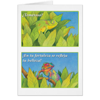 El Camaleón, tarjeta Hälsningskort