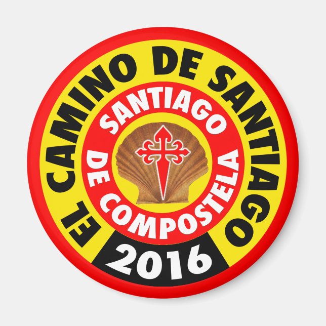 El Camino de Santiago 2016 Magnet (Framsidan)
