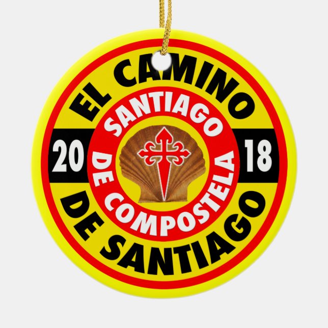 El Camino De Santiago 2018 Julgransprydnad Keramik (Framsidan)