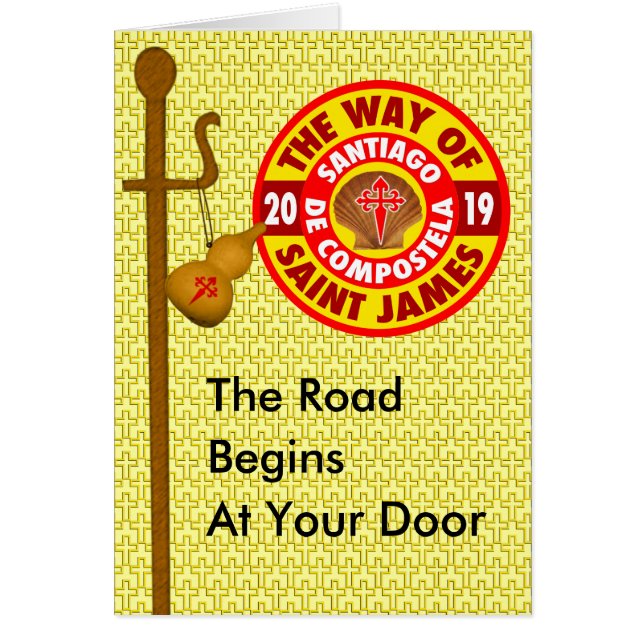 El Camino de Santiago 2019 Hälsningskort (Framsidan)