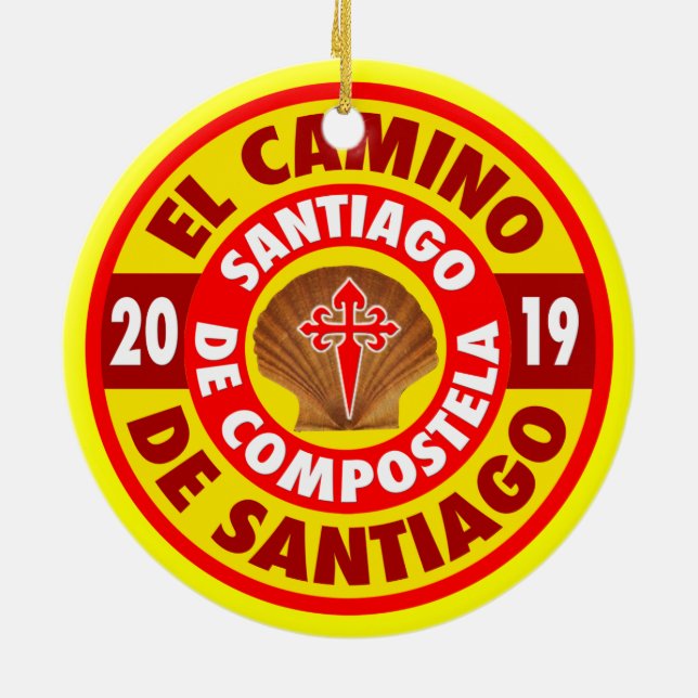 El Camino De Santiago 2019 Julgransprydnad Keramik (Baksidan)