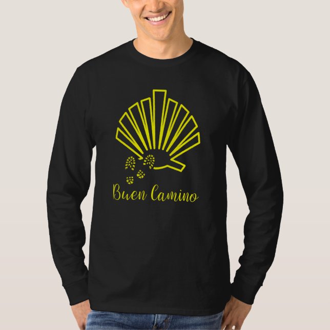 El Camino De Santiago Buen Camino Hiker St James W T Shirt (Framsida)
