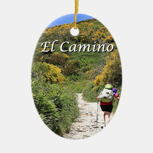 El Camino de Santiago de Compostela, Spanien, Julgransprydnad Keramik (Framsidan)