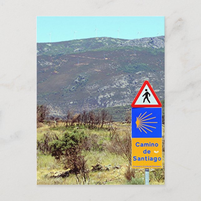 El Camino de Santiago de Compostela, Spanien Vykort (Framsida)