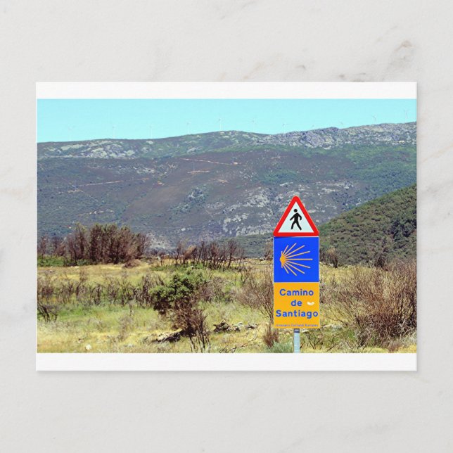 El Camino de Santiago de Compostela, Spanien Vykort (Framsida)
