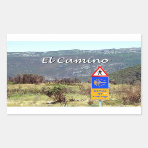 El Camino de Santiago undertecknar (förse med Rektangulärt Klistermärke