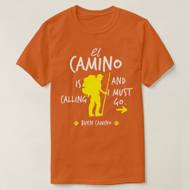 El Camino ringer och jag måste gå T Shirt (Design framsida)