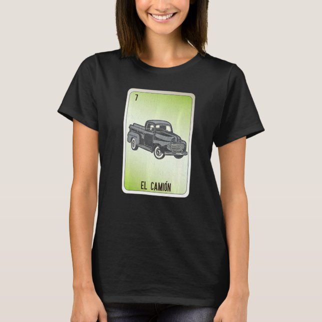 El Camion Mexican Slang Lottery Bingo Cards T Shirt (Framsida)