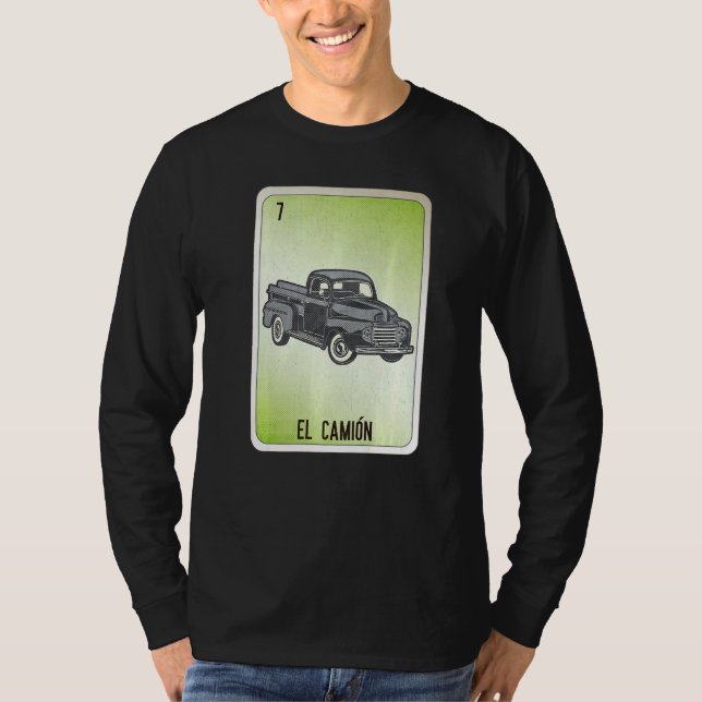 El Camion Mexican Slang Lottery Bingo Cards T Shirt (Framsida)