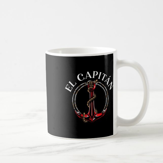 El Capitan Ankarbåt Fartygs Kapten Befälhavare Sjö Kaffemugg (Höger)