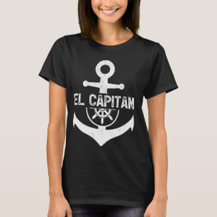 El Capitan Boating Pontoon Boat Anchor kapten T Shirt