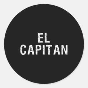 El Capitan Captain Of The Ship T Shirt Runt Klistermärke