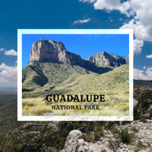El Capitan Guadalupe Peak, blå himmel, nationalpar Vykort