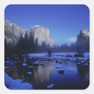 El Capitan Mountain, Yosemite National Park, Fyrkantigt Klistermärke