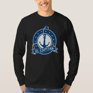 El Capitan Nautical Blue Boating Anchor Frakt Sail T Shirt