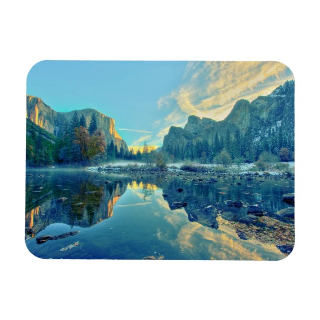 El Capitan och tre brödrareflektioner Magnet (Horisontell)