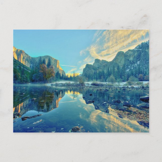 El Capitan och tre brödrareflektioner Vykort (Framsida)