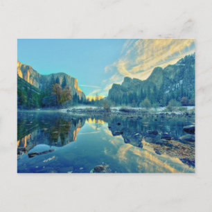 El Capitan och tre brödrareflektioner Vykort
