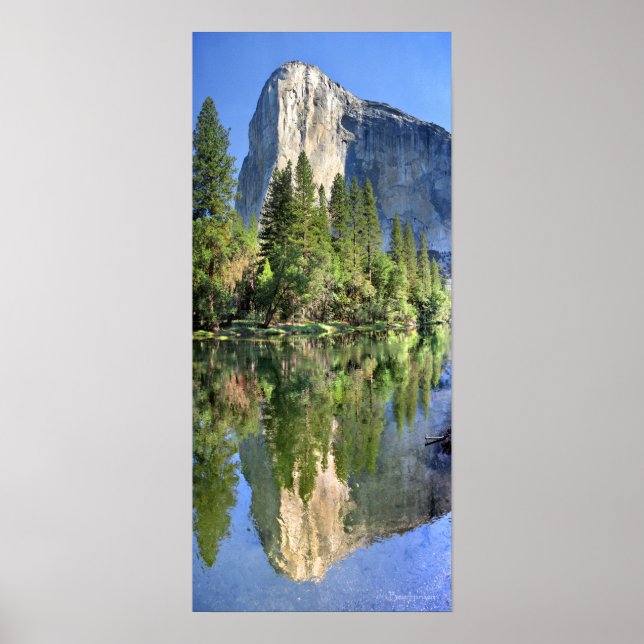 El capitan Over Merced River - Yosemite Valley Poster (Framsidan)
