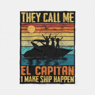 El Capitan Pontoon Kapten Jag Får Fartyg Att Hända Fleecefilt