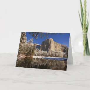 El Capitan reflekterar över floden Merced Kort