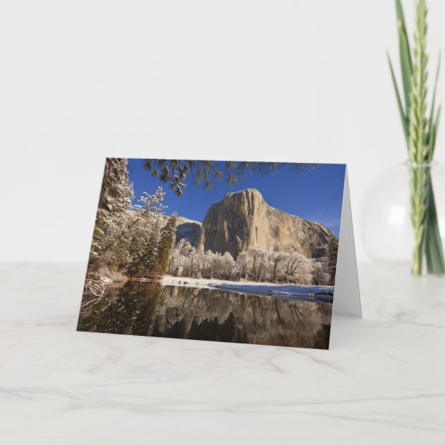 El Capitan reflekterar över floden Merced Kort (Framsida)