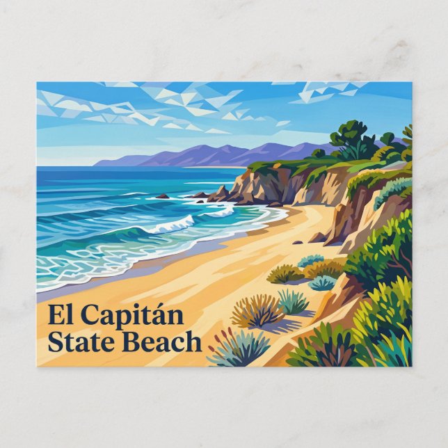 El Capitán State Beach Kalifornien Vykort (Framsida)