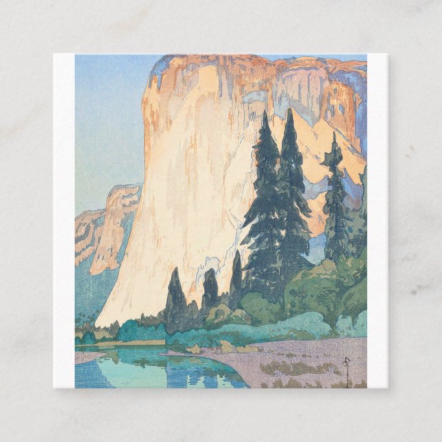 El Capitan Yosemite American Series Hiroshi Fyrkantigt Visitkort (Framsida)