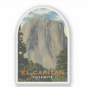 El Capitan, Yosemite, Kalifornien, vintage Klistermärken